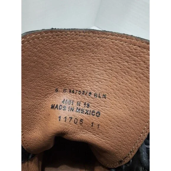 FRYE Womens Size 6B Black Leather Laces Ankle Fashion Western Boots Pre-owned - Picture 7 of 10